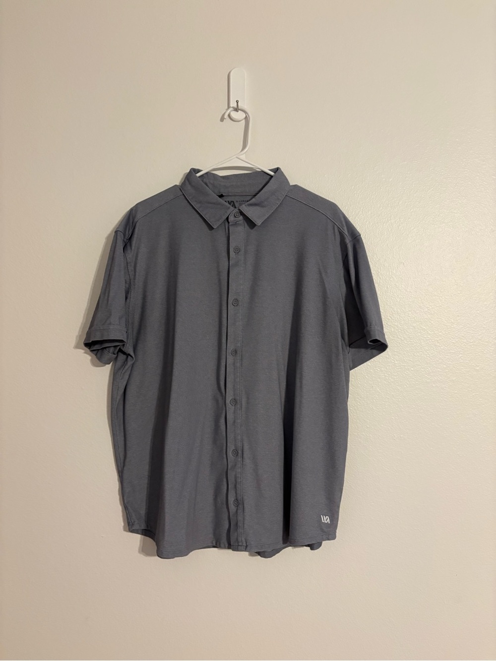 VRST Men’s Short Sleeve Button-Down Shirt - Gray